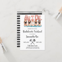 Beach Bachelorette Helg inbjudan Poolside Bac