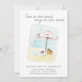 Beach Bachelorette-partiets inbjudan till tidslinj