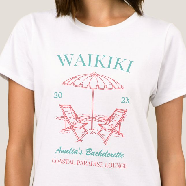Beach Bachelorette Party Girls Helg Personalize T Shirt (Skapare uppladdad)