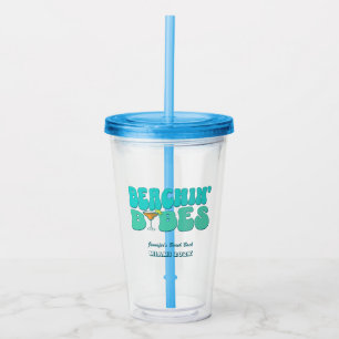Beach Bachelorette Party Groovy Beachin Babes Take Away Mugg