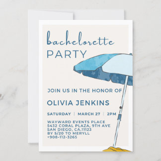 Beach Bachelorette Party Helg Inbjudningar