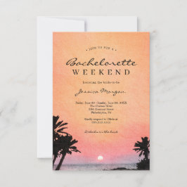 Beach Bachelorette Party Helg Itinerary Inbjudan