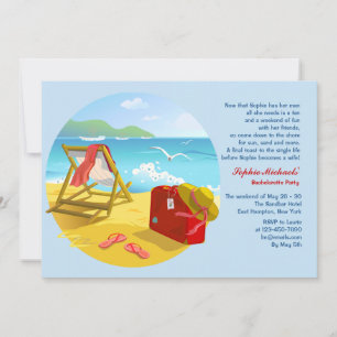 Beach Bachelorette Party-inbjudan Inbjudningar