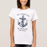 Beach Bachelorette Party of Hamptons Anchor Logoty T Shirt<br><div class="desc">Gör en stänk på din kommande bachelorette-fest med den här bedövande stranden personlig t-shirts. Vare sig du firar en bach resa, en flicksemester eller en helgdag av bästa vänner, är den här anpassningsbar stranden på t-shirts som är perfekten som tillägg till din oförglömliga flykting. Lägg till en personlig beröring till...</div>