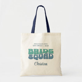 Beach Bachelorette Party Retro Bride Squad Gift Tygkasse