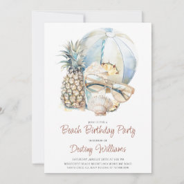 Beach Bachelorette Party Watercolor-inbjudan Inbjudningar