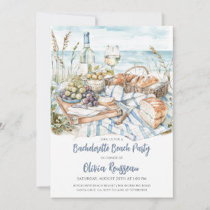 Beach Bachelorette Party Watercolor Inbjudningar