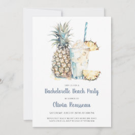 Beach Bachelorette Party Watercolor Inbjudningar