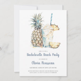 Beach Bachelorette Party Watercolor Inbjudningar