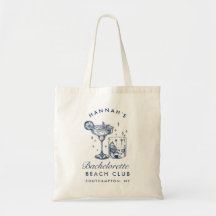 Beach Bachelorette Retro Modern Personlig Tote