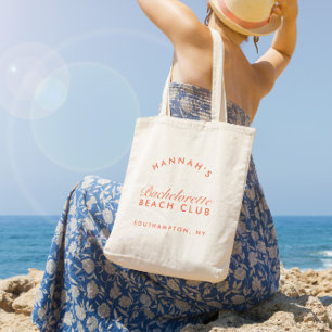 Beach Bachelorette Retro Modern Personlig Tygkasse