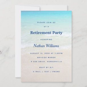 Beach Background Pension Party-inbjudan Inbjudningar