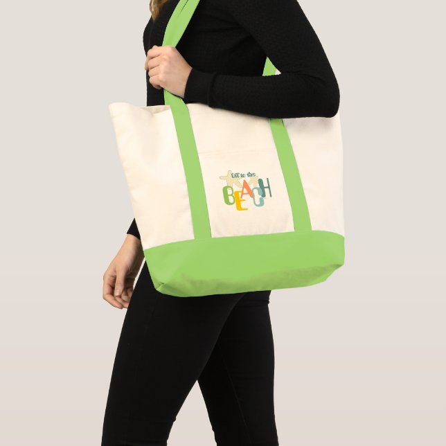 Beach Bag (kalkgrön) Tygkasse (Framsida (produkt))
