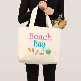 Beach Bag Ocean Vatten Sommar Tote Jumbo Tygkasse