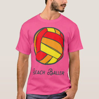Beach Baller Saturated Sunset Volleyball T Shirt