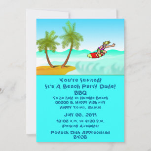 Beach/Bassäng-partiinbjudan Inbjudningar