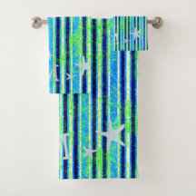 Beach Batik Rand och Starfish Bath Towel Set