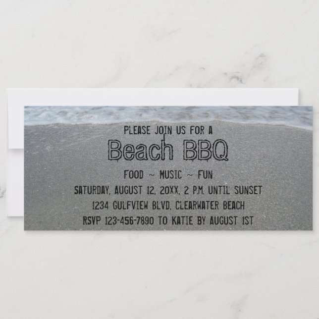 Beach BBQ-partsinbjudningar Inbjudningar (Framsida)