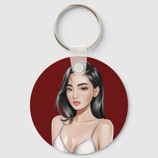 Beach Beauty Keychain Nyckelring (Framsida)