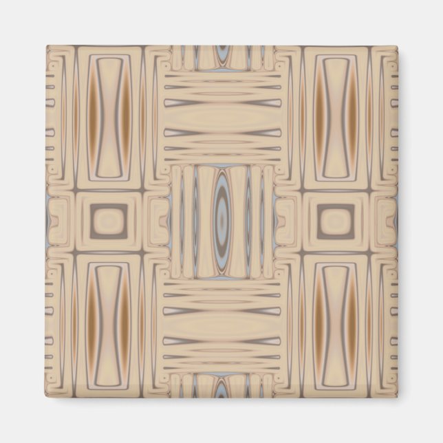 Beach Beige Geometric Magnet (Framsidan)