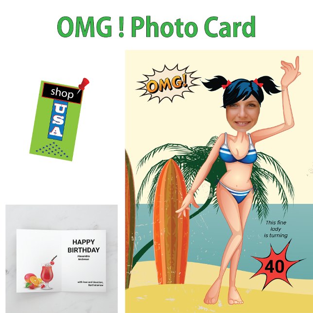 Beach Bikini 40:e födelsedag: nya nyfunna kvinnor Kort (Skapare uppladdad)