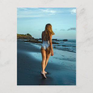 Beach Bikini-vykort för vackert Ocean Beach Vykort