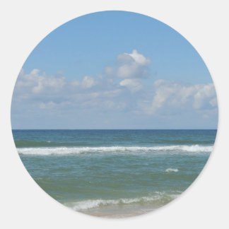 Beach-bild Runt Klistermärke