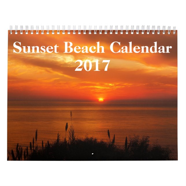 Beach Bilder vid sunset 2017 Kalender (Omslag)