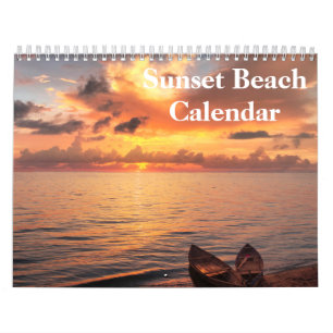 Beach Bilder vid sunset 2025 Kalender