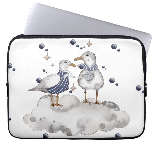 Beach Birds Laptop Fodral (Framsidan)