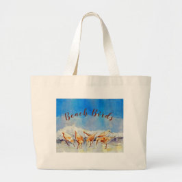 Beach Birds Tote Bag Jumbo Tygkasse