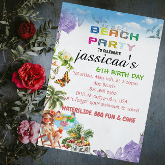 BEACH BIRTH DAY PARTY INCIPY INBJUDNINGAR