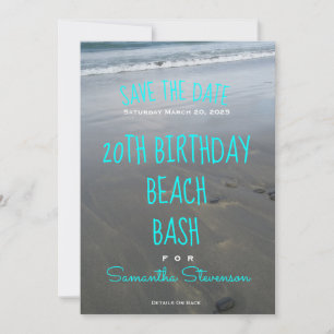 Beach Birthday Bash Party varje år Spara Datumet