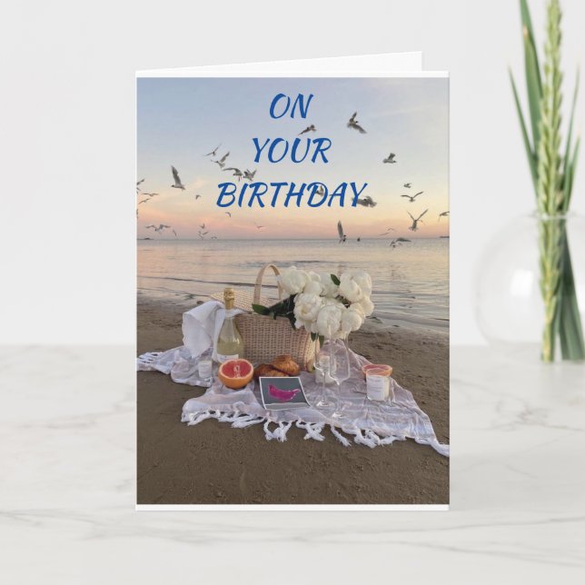 *BEACH BIRTHDAY ÖNSKEMÅL* TILL ALLA KORT (Framsida)