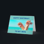 ***BEACH BIRTHDAY ÖNSKEMÅL** "WIFE** KORT<br><div class="desc">Tack för att du stannar i en av mina åtta butiker</div>