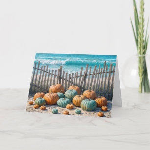 Beach Birthday Pumpkins Kort