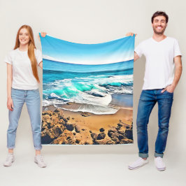 Beach Bliss: Ocean View Fleecefilt