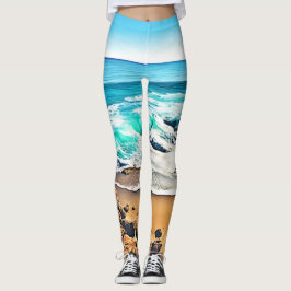 Beach Bliss: Ocean View Leggings