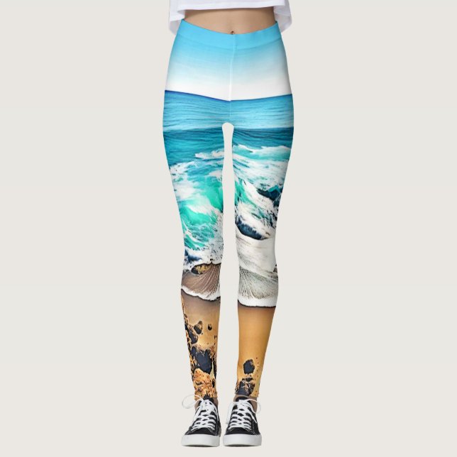 Beach Bliss: Ocean View Leggings (Framsida)