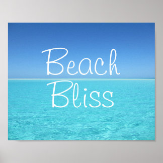Beach Bliss Tropical Paradise Poster