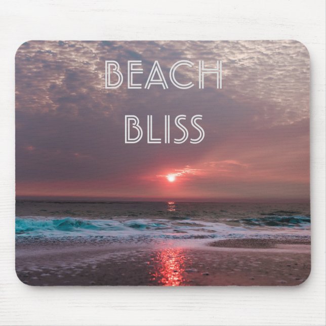 Beach Bliss Tropical Paradise Sunset Editable Musmatta (Framsidan)