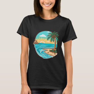 Beach blk Women T Shirt
