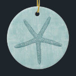 Beach Blue Starfish Julgransprydnad Keramik<br><div class="desc">Beach Blue Starfish Jul</div>