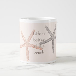 Beach Blue Starfish Jumbo Mugg