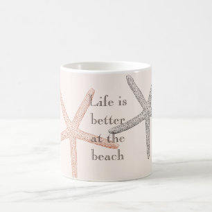 Beach Blue Starfish Kaffemugg