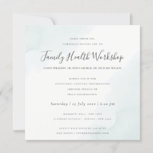 BEACH BLUE WATERCOLOR BRUSH STROKE WORKSHOP HÄNDEL INBJUDNINGAR