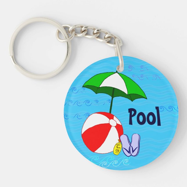 Beach Boll Bassäng Leksak och Parbrella Editable (Framsidan)