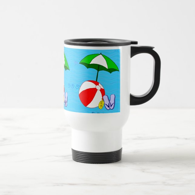 Beach Boll Bassäng Parbrella Mugg (Höger)