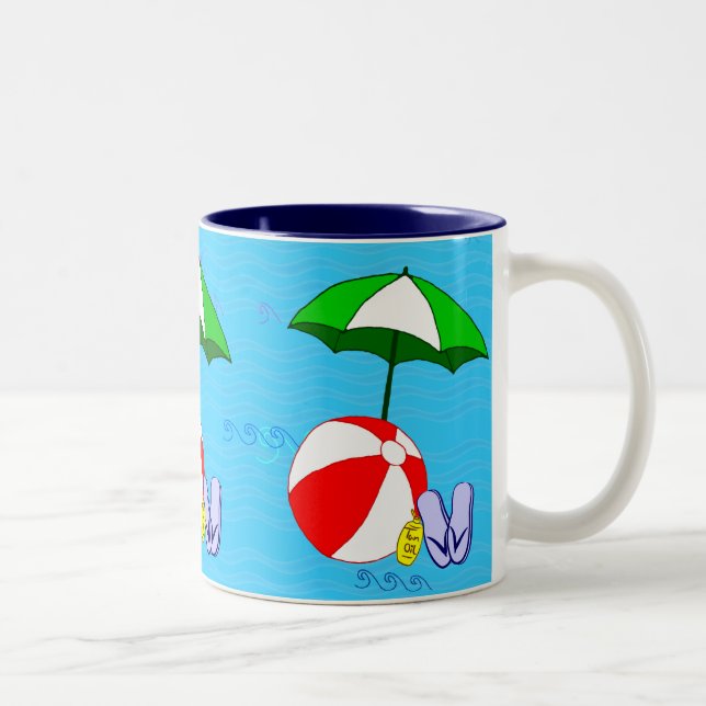 Beach Boll Bassäng Parbrella Mugg (Höger)