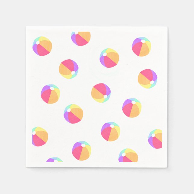 Beach Boll Party Napkins Pappersservett (Framsidan)